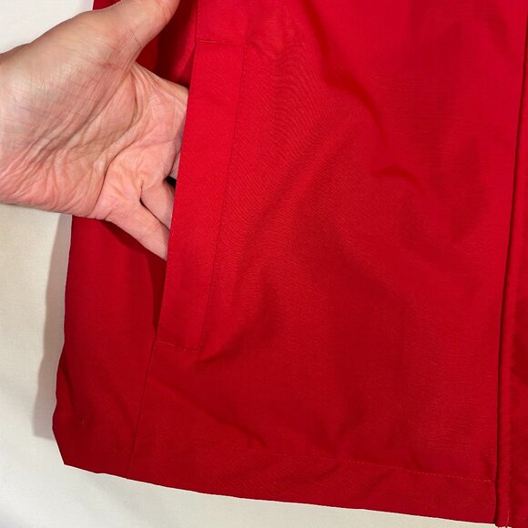 Lands' End Jacket Red Black Fleece Lined Waterproof Windproof Size M - Picture 6 of 16